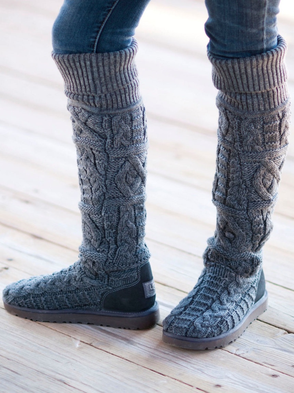 Women's UGG Over-the-Knee Twisted Cable Boots